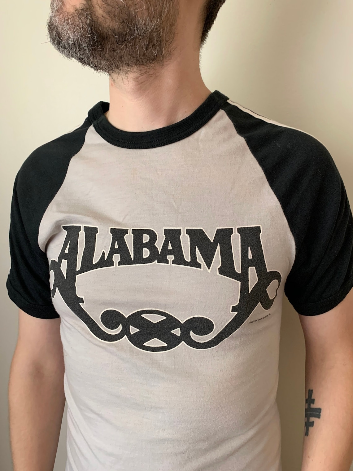 1980s Alabama Band Raglan Tee / Size Small Athletic Country Etsy