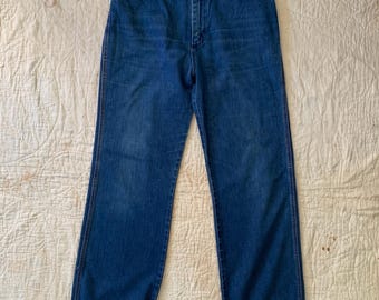 Wrangler No Fault-jeans jaren 70 / vintage jaren 70 oranje stiksel taille 28"