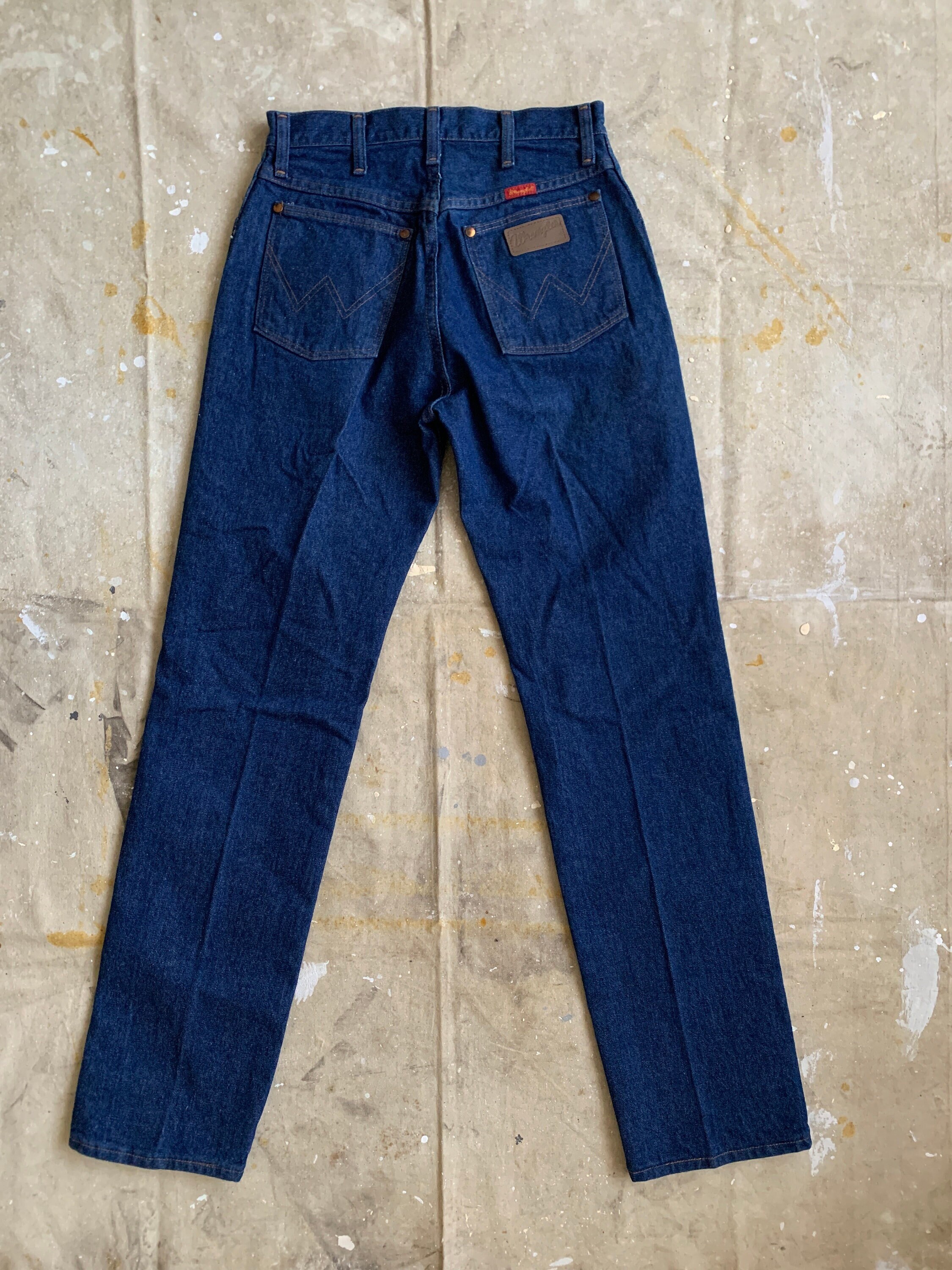 1980's Vintage Wrangler Jeans / NOS Deadstock Indigo Blue