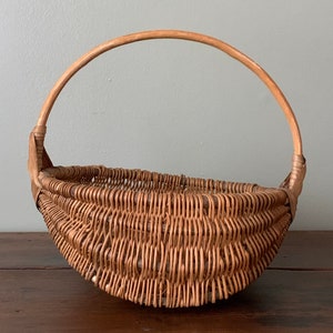 19th Century Antique Woven Oak Splint Gathering Buttocks Basket ...