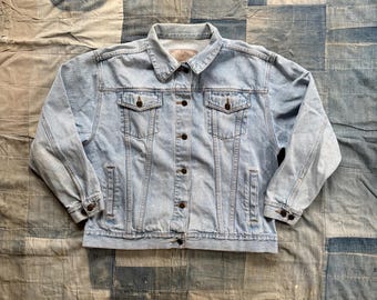 ✅USA製 90s vintage denim tracker jacket 90s Denim Tracker Jacket XL Size Gray Vintage Unisex coat | eBay