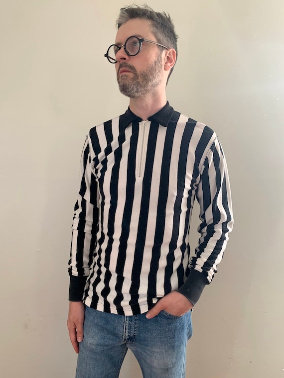 1940s Long Sleeve Referee Shirt / Vintage Durene A