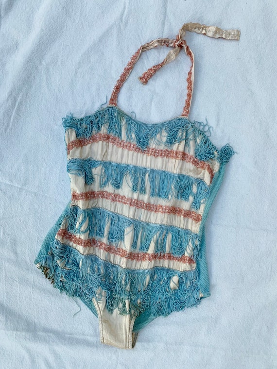 1920s Burlesque Showgirl Suit / Embellished Tassel