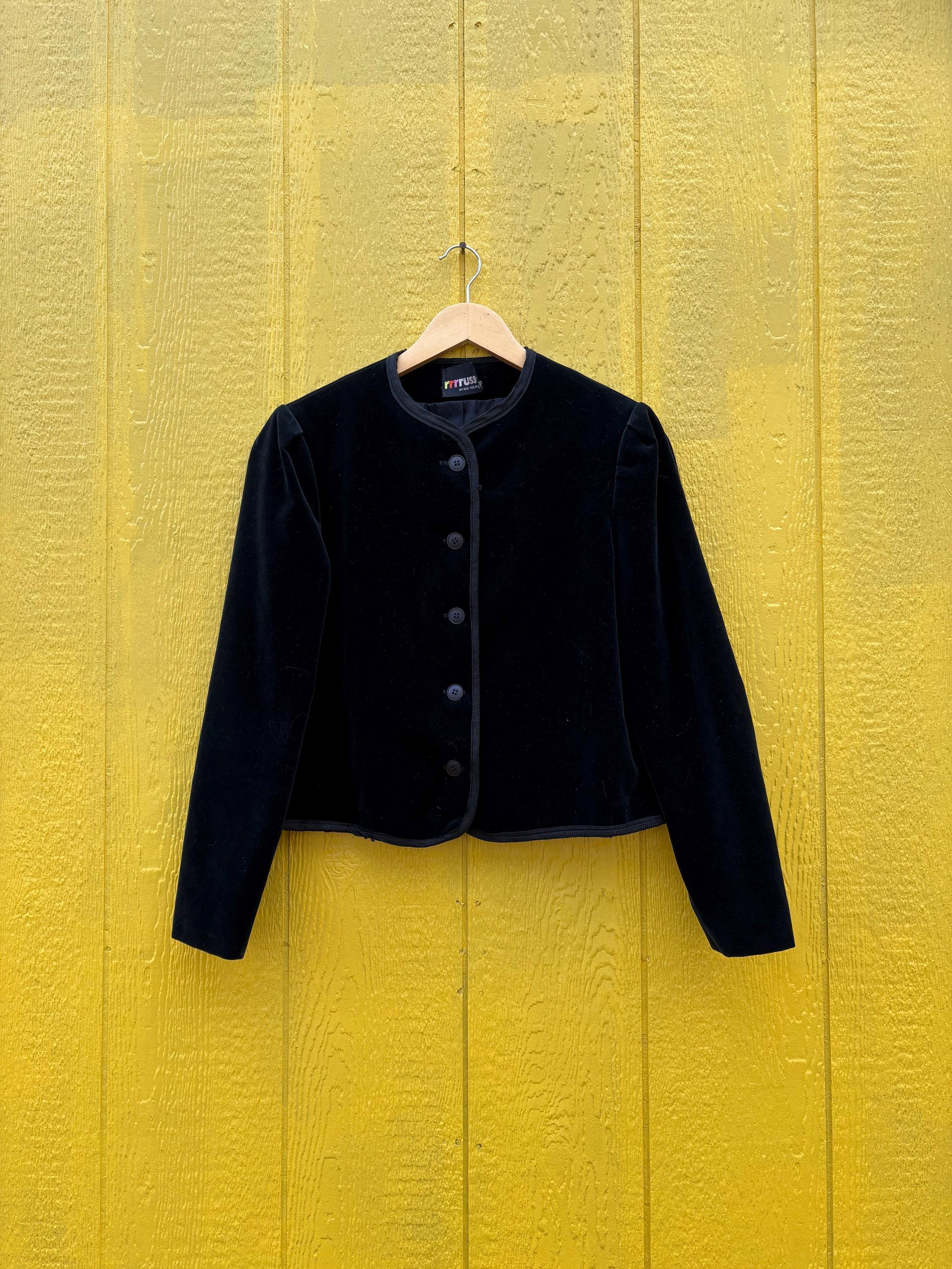 Velvet Crop Jacket - Etsy Velvet Crop Jacket - Etsy