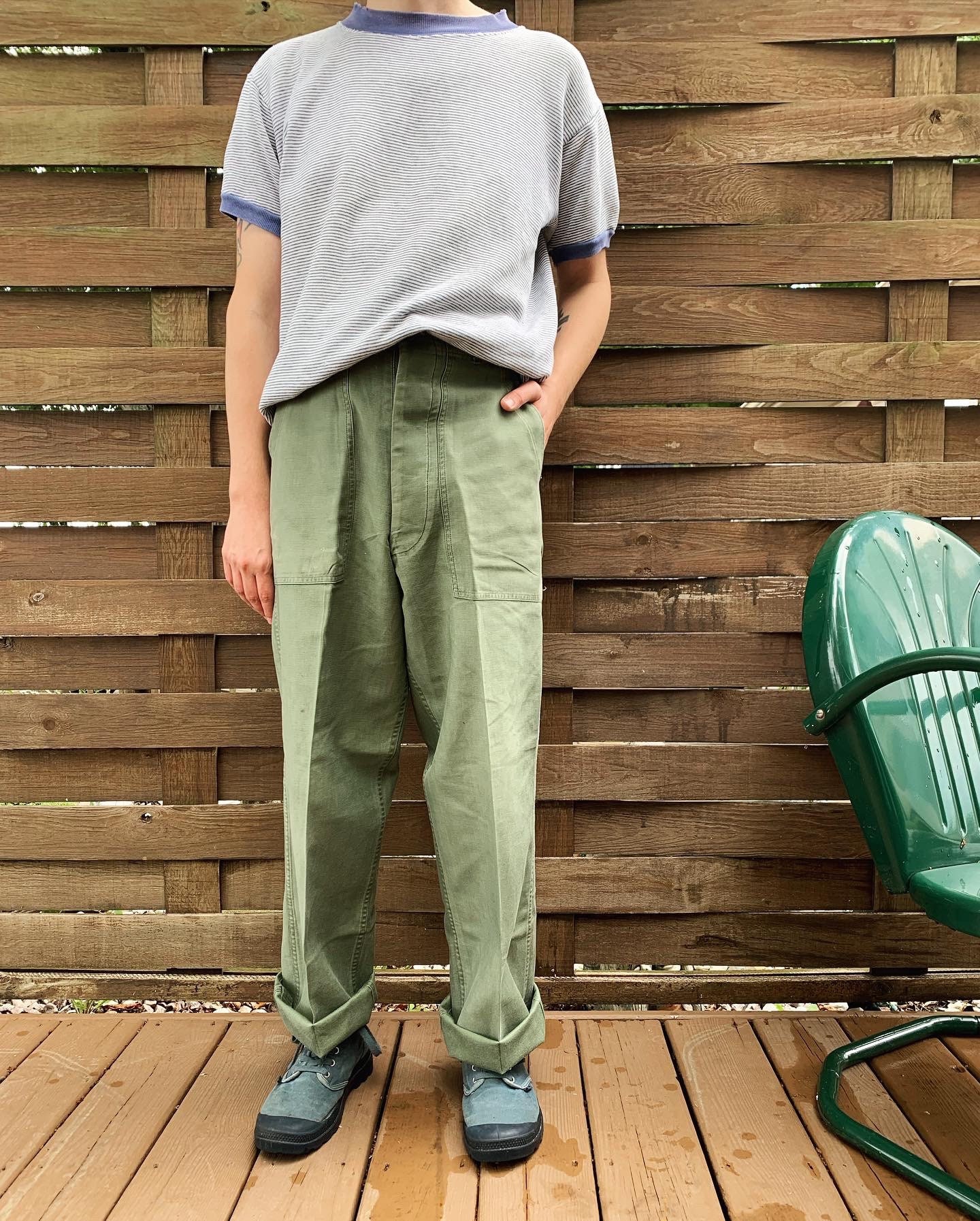 olive green army pants