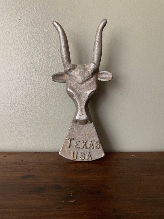 Vintage Cast Aluminum Texas Longhorn Bootjack