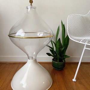 Vintage 1970s Space Age Lawnware Terrarium / 60's 70's Atomic Mid
