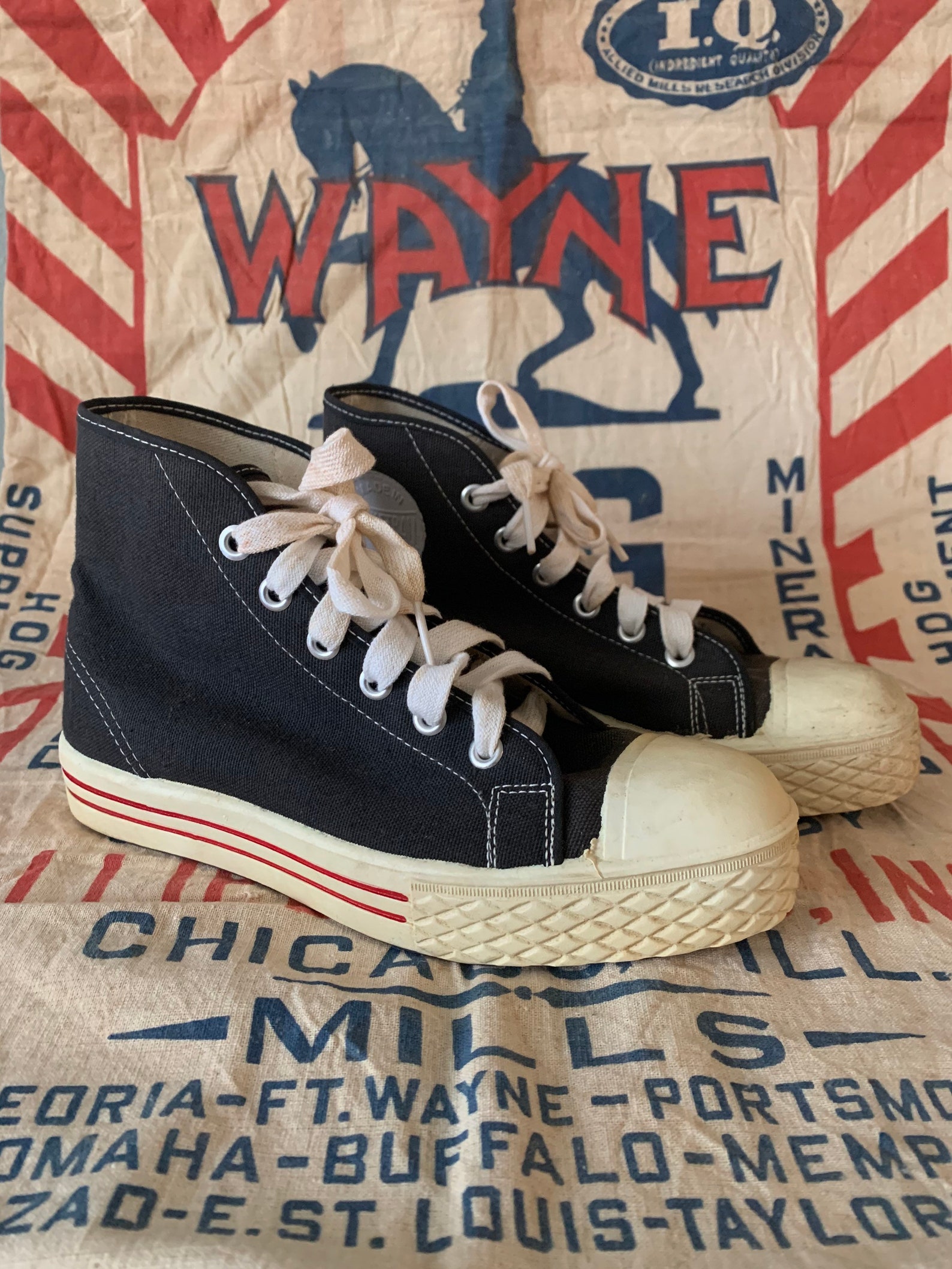 1950s Tredlite Basketball Sneakers / vintage hi top sneakers Etsy