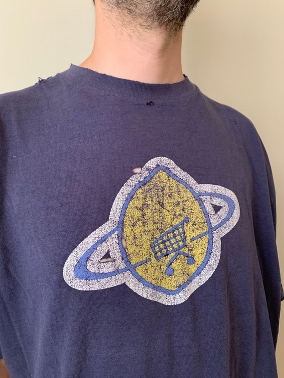 1997 Thrashed U2 Popmart Tour Tee / Vintage 1990s Distressed
