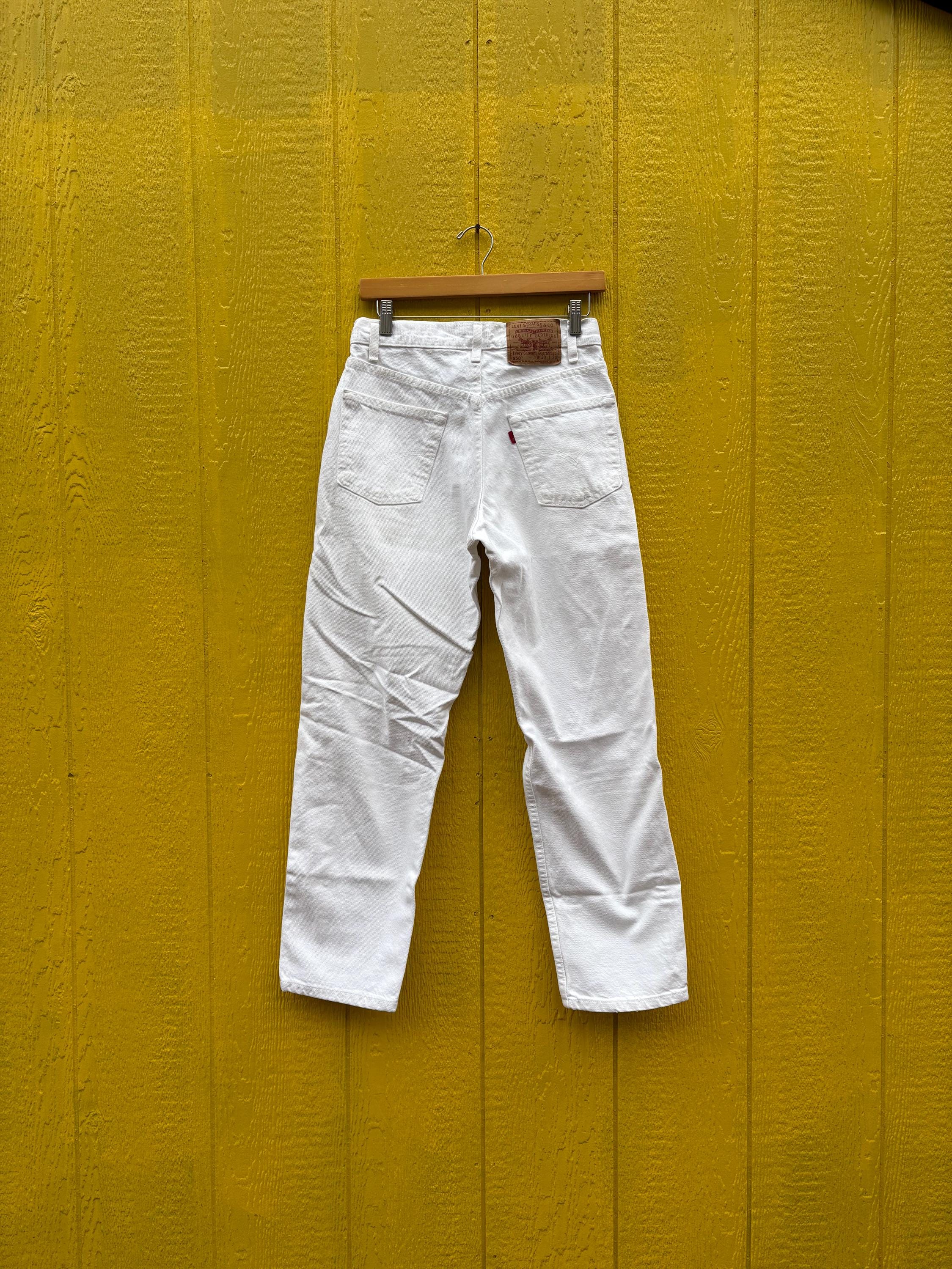 Vintage White Jeans - Etsy Vintage White Jeans - Etsy