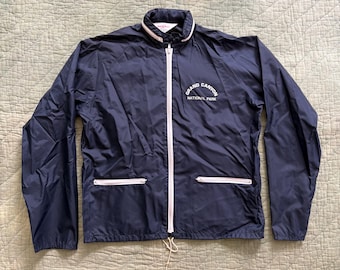 Vintage 1980s Grand Canyon National Park Windbreaker - Medium / 80’s travel souvenir navy blue nylon jacket hooded M