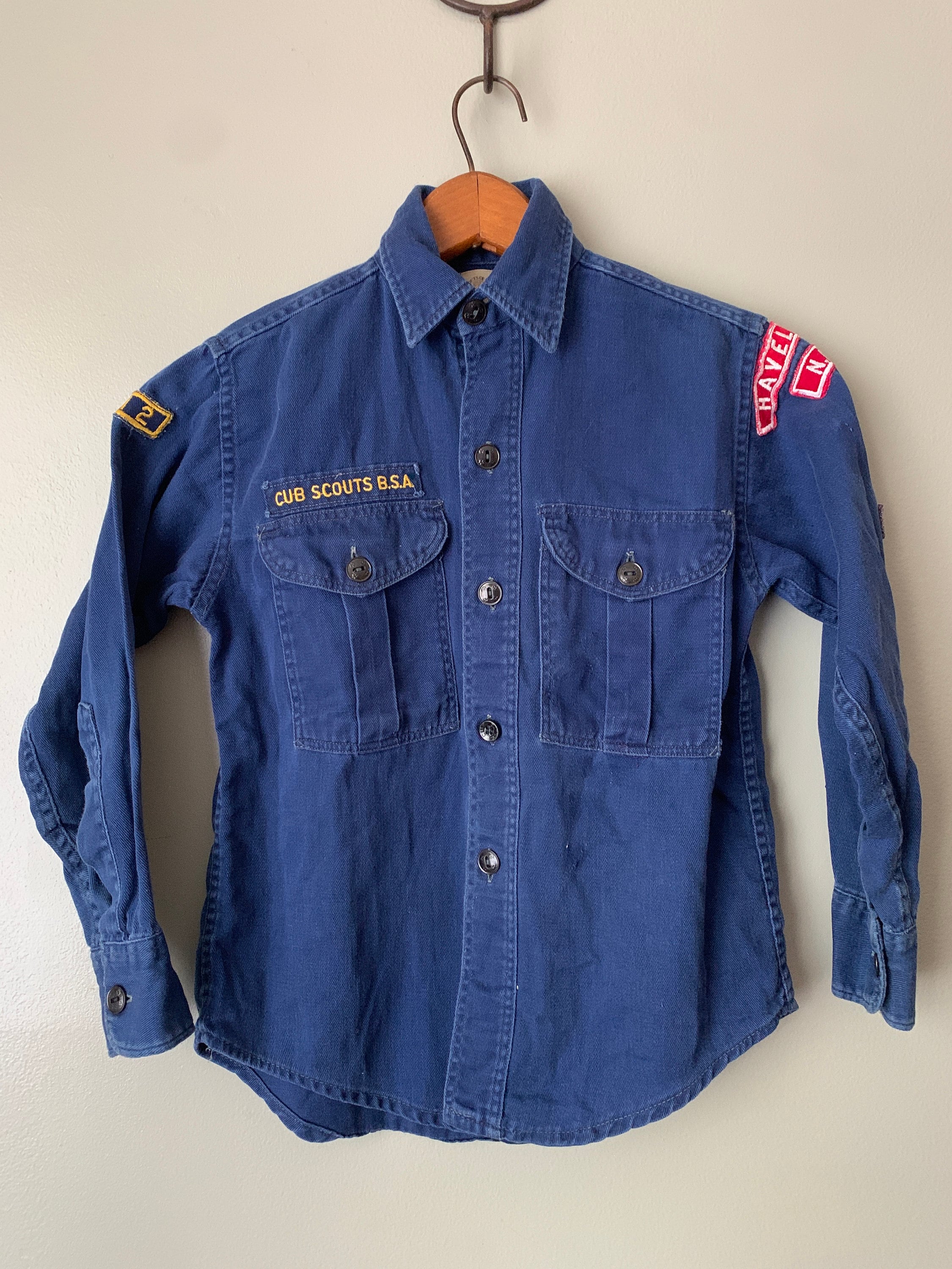 Vintage 1950s Boy Scouts of America Shirt w/Patches Mahoning