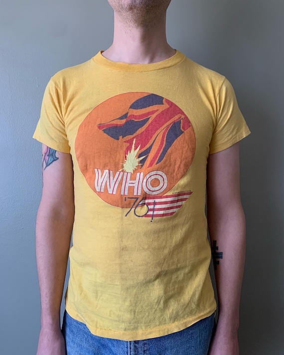 1976 the Who Tour Tee / Vintage 70s 1970s the Who British