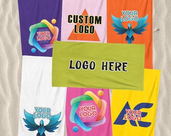 Toalla de playa personalizada con el logotipo de tu empresa, regalo corporativo