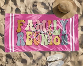 Personalized Family Reunion Beach Towel,Vacation Gifts