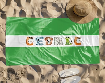 Monogram Beach Towel, Kids Pool Party