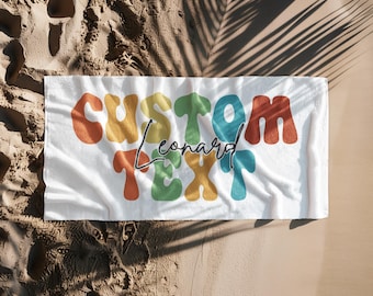Toalla de playa personalizada, regalo de vacaciones a medida
