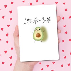 Rude Valentines Card Jubiläumskarte Karte für Ihn Karte für Sie Karte Ich liebe dich Karte Let’s Avo Cuddle Süße Karte