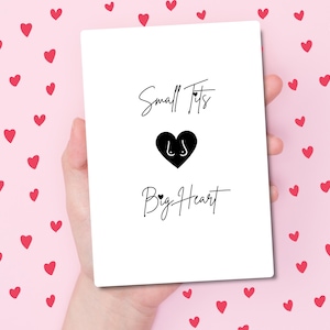 Carta di San Valentino maleducata Carta di anniversario Carta per lui Carta per lei Carta ti amo Carta tette piccole Carta cuore grande