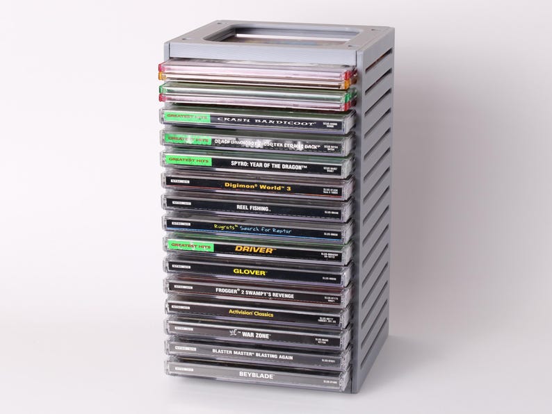 Stackable PS1 Game Case Rack – Holds 5, 10, or 15 Cd-sized Cases ...