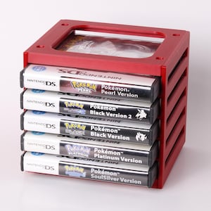 Stackable Nintendo DS Game Case Rack – Holds 5, 6, or 10 Cases – Modular Shelf System for DS Collection Display