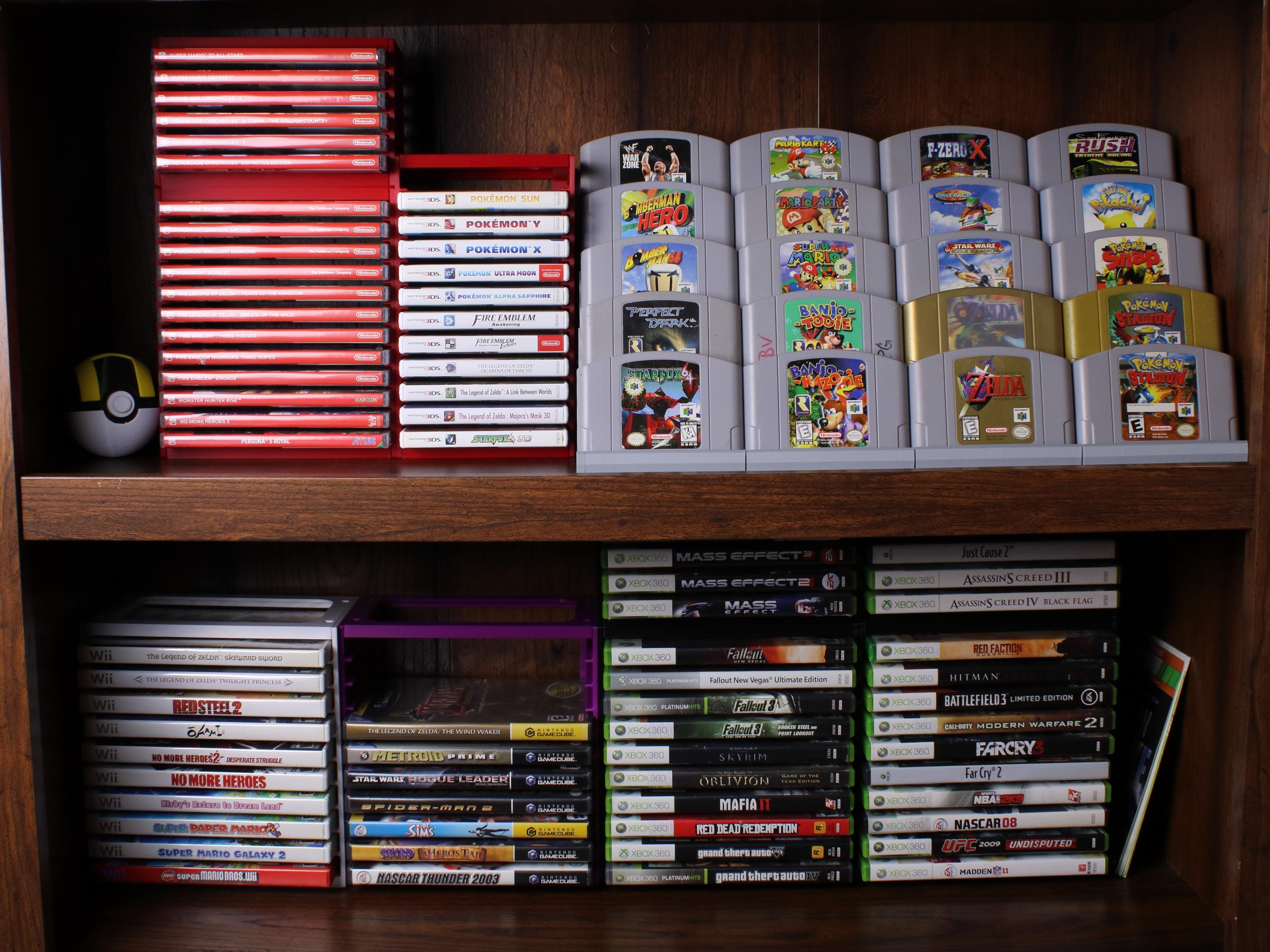 Stackable Nintendo 3DS Game Case Rack – Holds 5, 6, 10, or 12 Cases ...