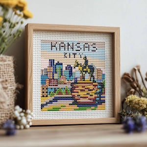 Kansas City Cross Stitch Pattern - Instant PDF Pattern Download