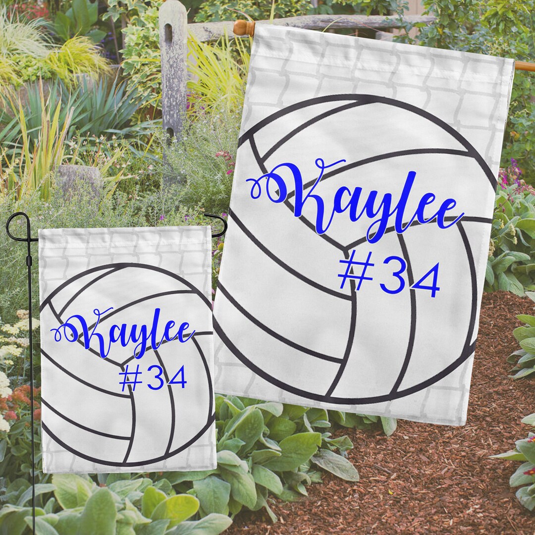Personalized Volleyball Sports Garden Flag, Custom Garden House Flag
