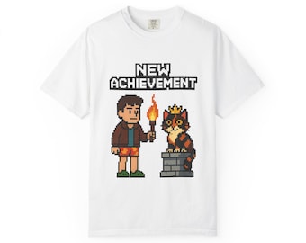 New Achievement Shirt | Dungeon Crawler Carl Tee | Princess Donut Pixel Art | DCC Book Merch | LitRPG Fan Gift