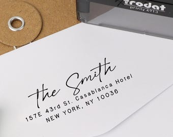 Address Stamp | Self-Inking & Rubber Address Stamp | Personalized Return Stamp | Home Address Stamp | Wedding Address Stamper | Custom Stamp