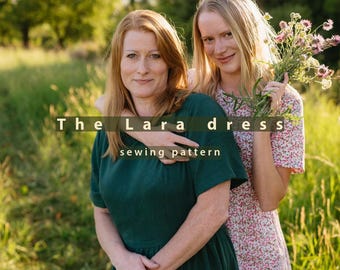 The Lara dress/pdf sewing pattern/cottagecoredress/size 34-48 EU/instant downloand/video tutorial/ebook/beginner friendly