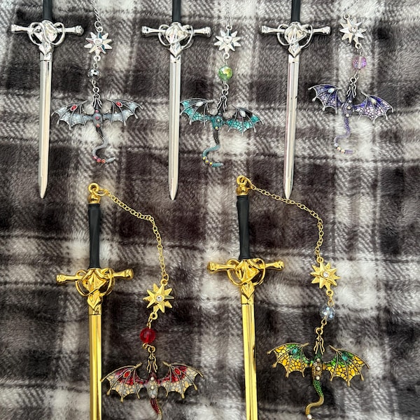 Sword and dragon bookmark