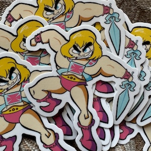 He-Man Cartoon-y Vinyl Sticker/Decal