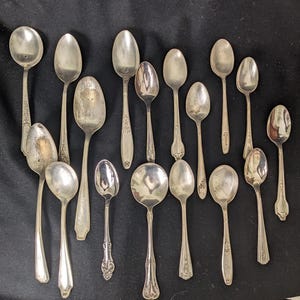 Vintage Silverplate Spoon Collection with Various Makers and Styles