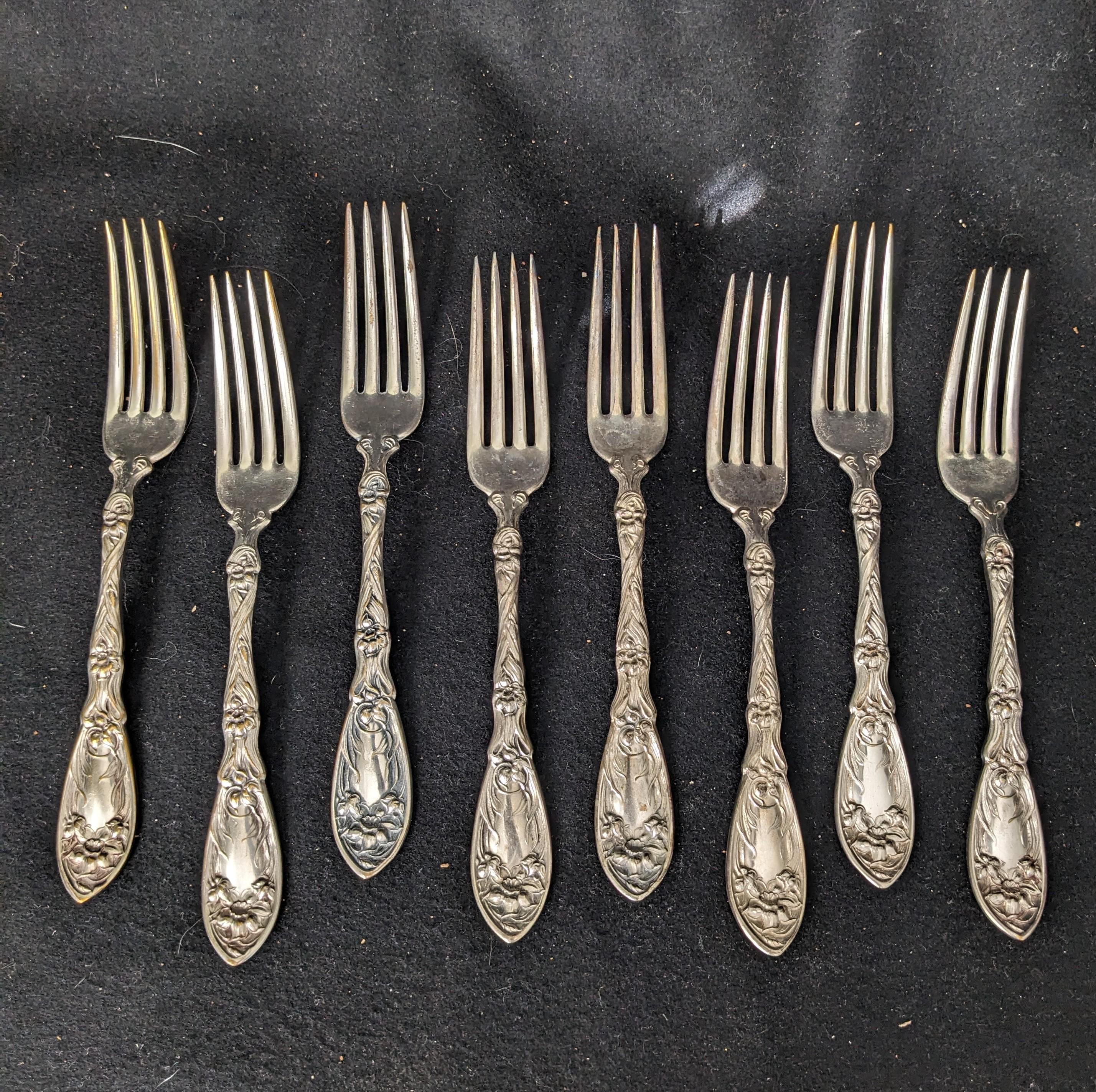 【リード＆バートン】純銀 スターリング／ナイフ＆フォーク １組／Intaglio Reed and barton dinner forks - Etsy 日本