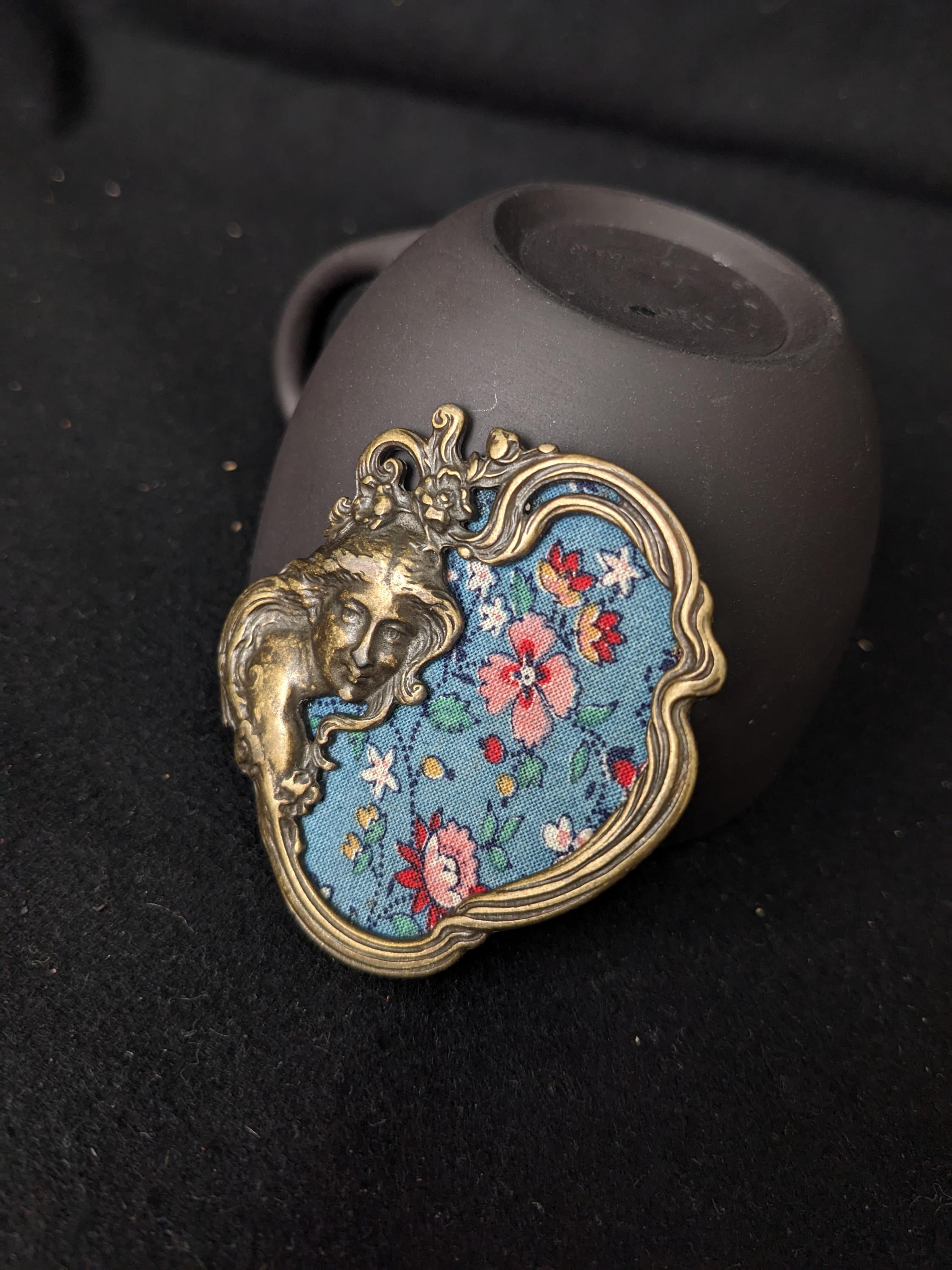 Pendentif Reliquaire Art Déco Ancien En Argent Massif - Médaillon Antique - Bijou Vintage