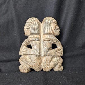 Vintage Replica Mesoamerican Aztec Carved Stone Statue
