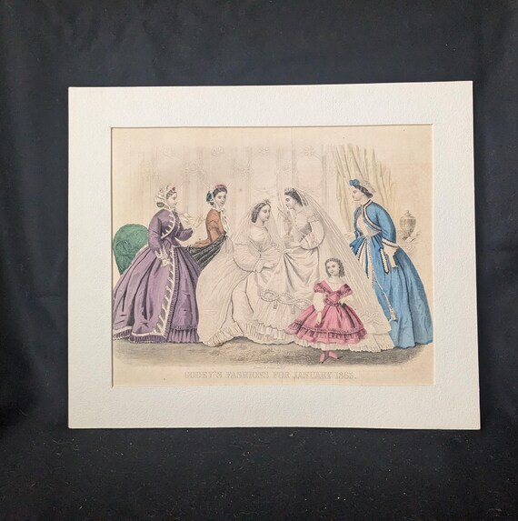 1865年銅版画◇フランス ファッション誌『ラ・モード・イリュストレ