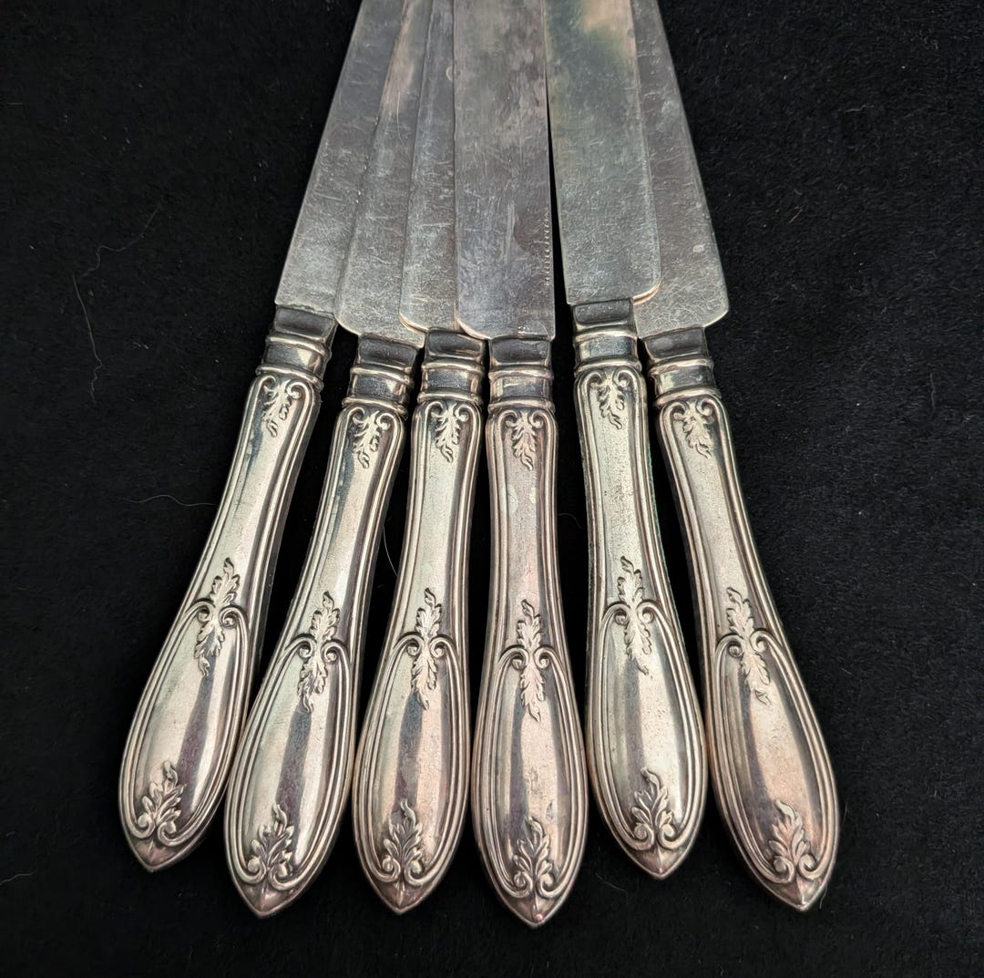 Antique Rogers Bros. 1848 Dinner Knife Set in OLIVE Pattern - Etsy