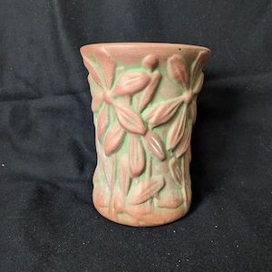 Antique c. 1910s Peters and Reed Moss Aztec Clematis Vase Arts and Crafts Pottery