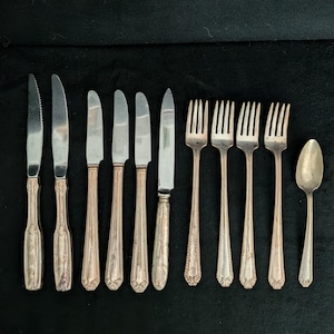Vintage Set of Silverplate Flatware in Various Patterns