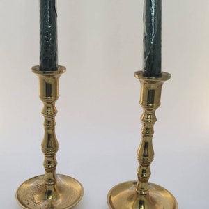 Vintage Candlesticks Vintage Brass Candlesticks 7.5" Candlesticks w/ Candles Lot