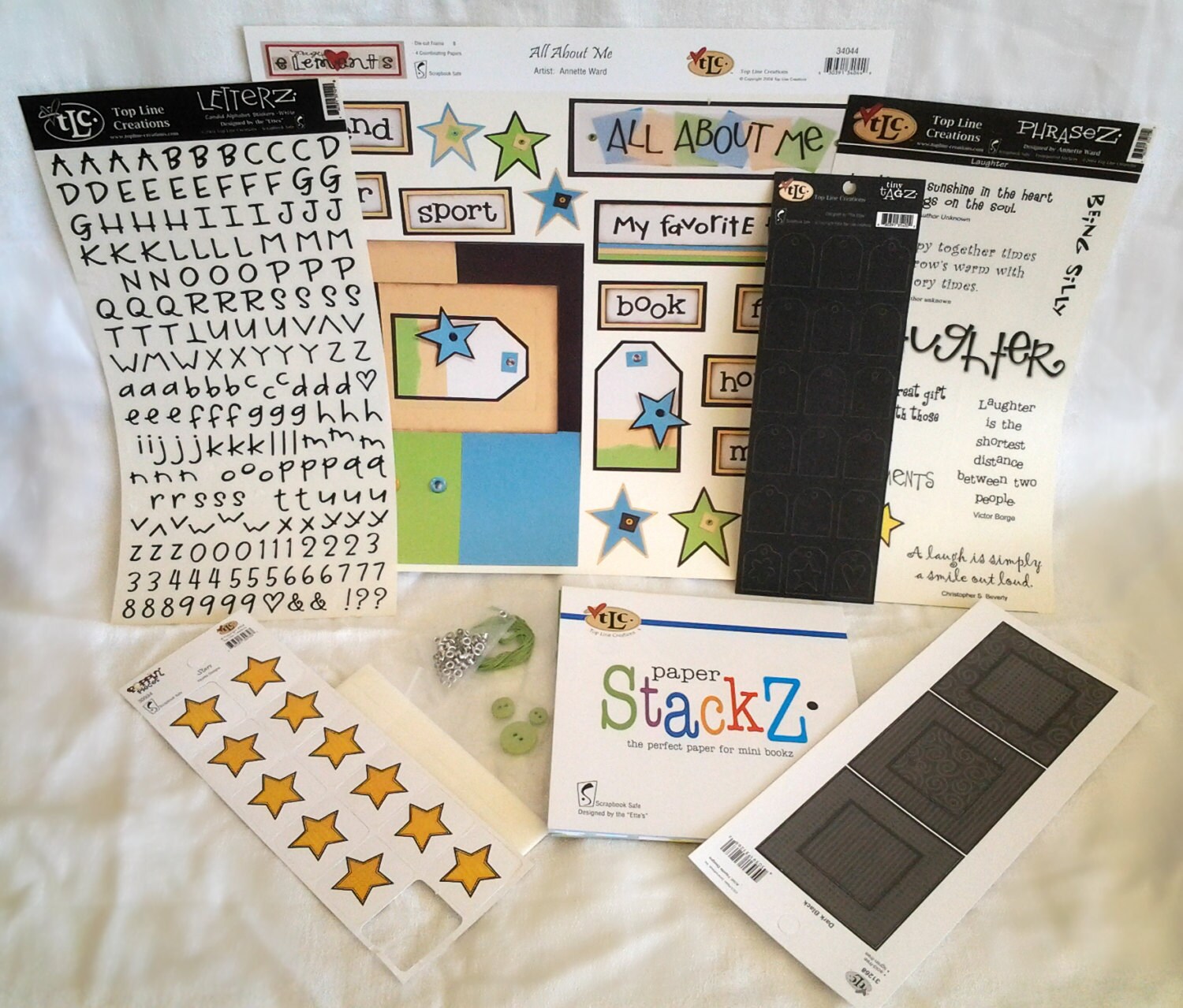 Top Line Creations Scrapbook Kit All About Me Etsy