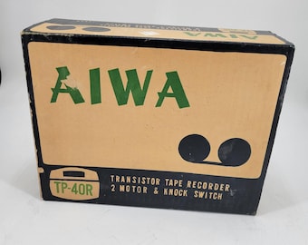 AIWA Portable Reel Tape Recorder TP-40R Vintage Box Batteries REEL