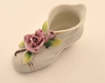 Vintage Porcelain Shoe Made In OCCUPIED JAPAN 3.75"