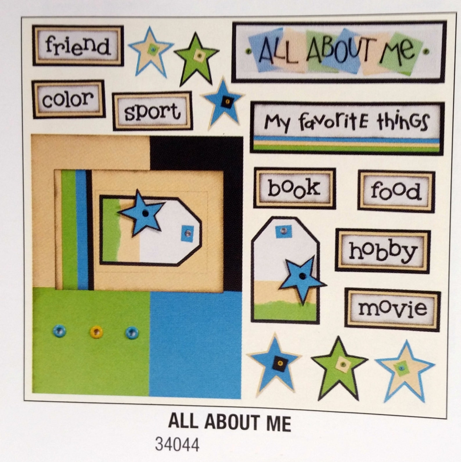 Top Line Creations Scrapbook Kit All About Me Etsy