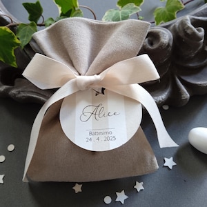 Sacchetto porta confetti per battesimo, prima comunione, cresima, matrimonio, promesse, regali per compleanni | personalizzabile