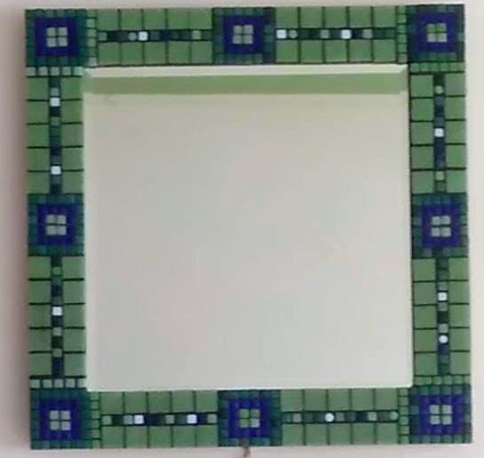 Pattern Mosaic Square Mirror Tiles Stock Photo by ©agnadevi 243463112