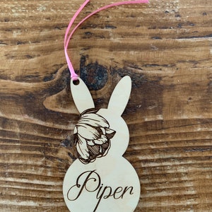 Custom Personalized Easter Basket tags Bunny or Egg imagem 4