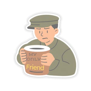 Military Humor Coffee Sticker, Army Joke Laptop Decal, Tactical Gear Water Bottle Label, Patriotic Vinyl Car Window Cling, Funny Armed